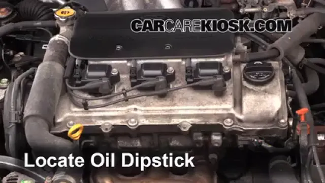 2002 Toyota Solara SLE 3.0L V6 Coupe Huile Vérifier le niveau de l'huile